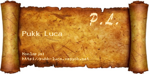 Pukk Luca névjegykártya